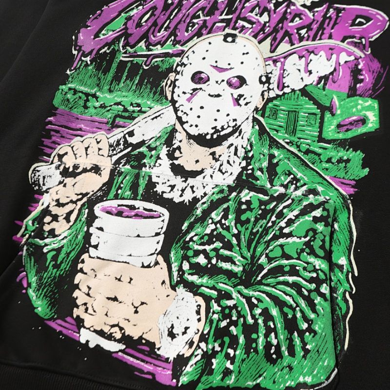 Cough Syrup Jason Graphic Hoodie Black OKZY20261546