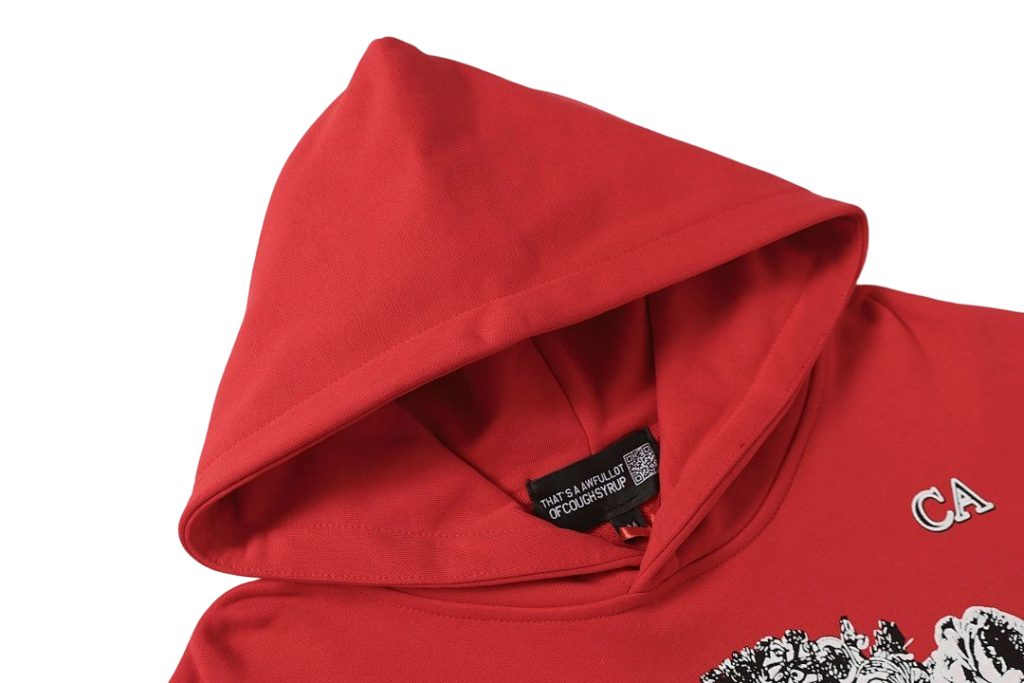 Cough Syrup Vintage Bottle Print Hoodie Red OKZY20261553