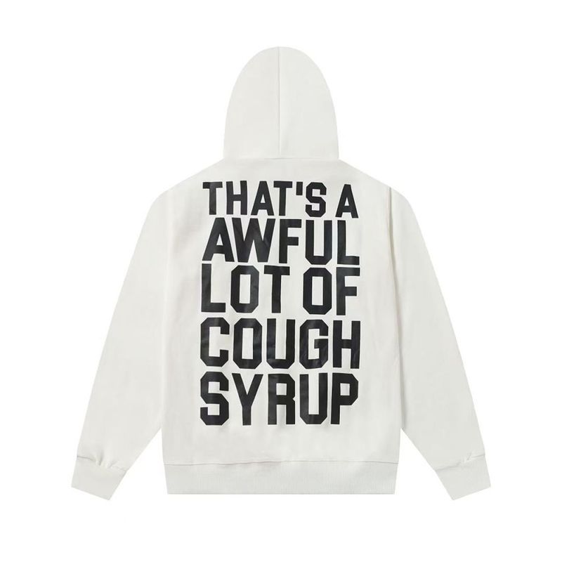 Cough Syrup Text Logo Hoodie Off White OKZY20261554