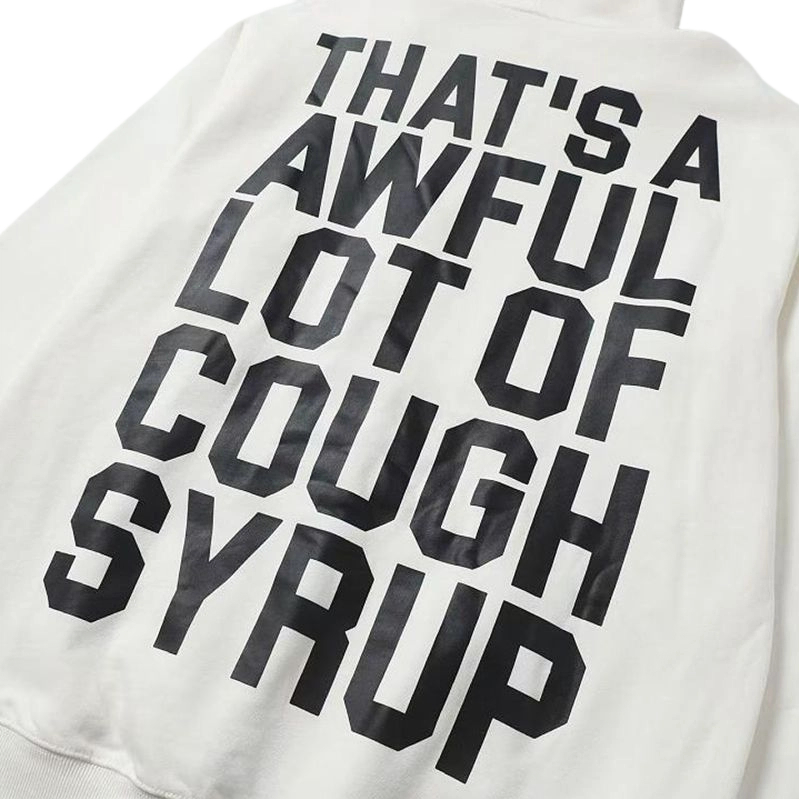 Cough Syrup Text Logo Hoodie Off White OKZY20261554
