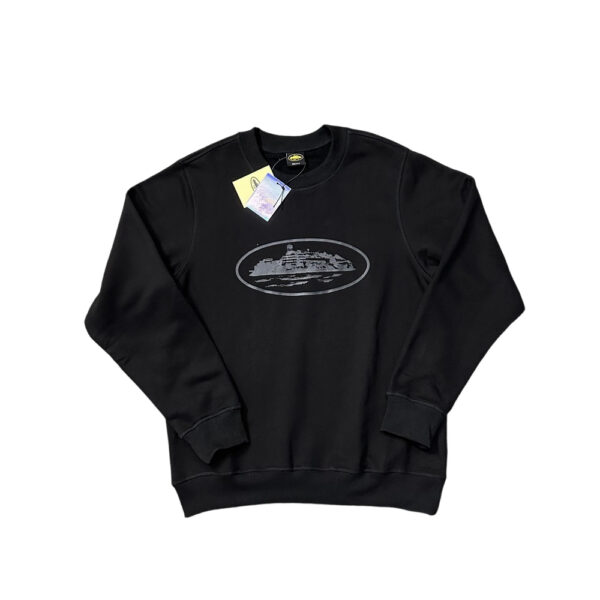 Corteiz Island Logo Crewneck Black OKZY20261555