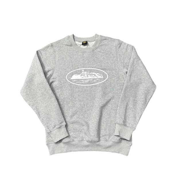Corteiz Island Logo Crewneck Heather Grey OKZY20261562
