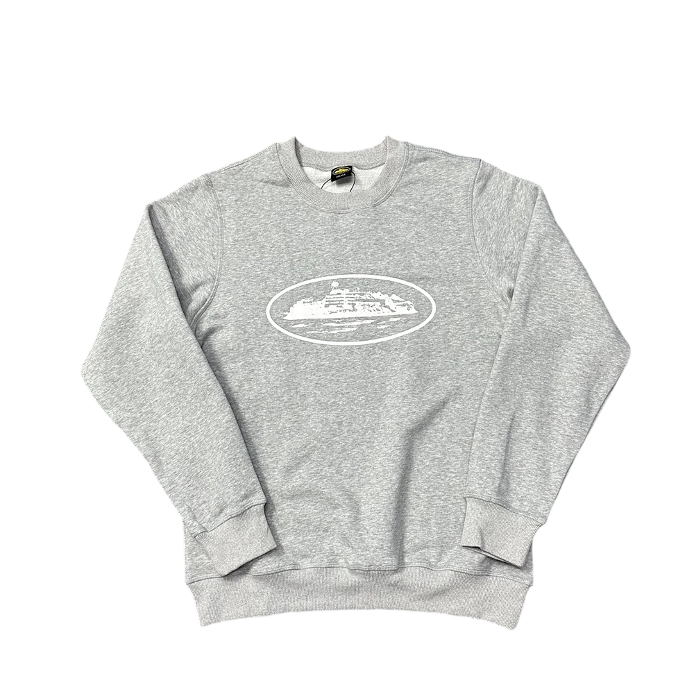 Corteiz Island Logo Crewneck Heather Grey OKZY20261562