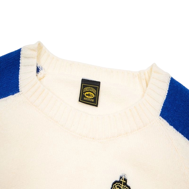 Corteiz Crest Patch Knit Sweater Cream (Sweater) OKZY20261564