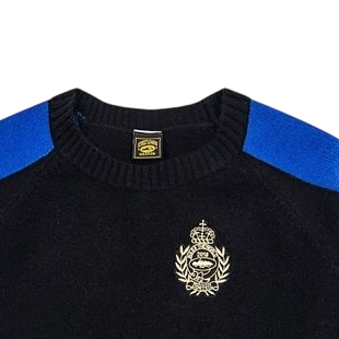 Corteiz Crest Patch Knit Sweater Black (Sweater) OKZY20261566