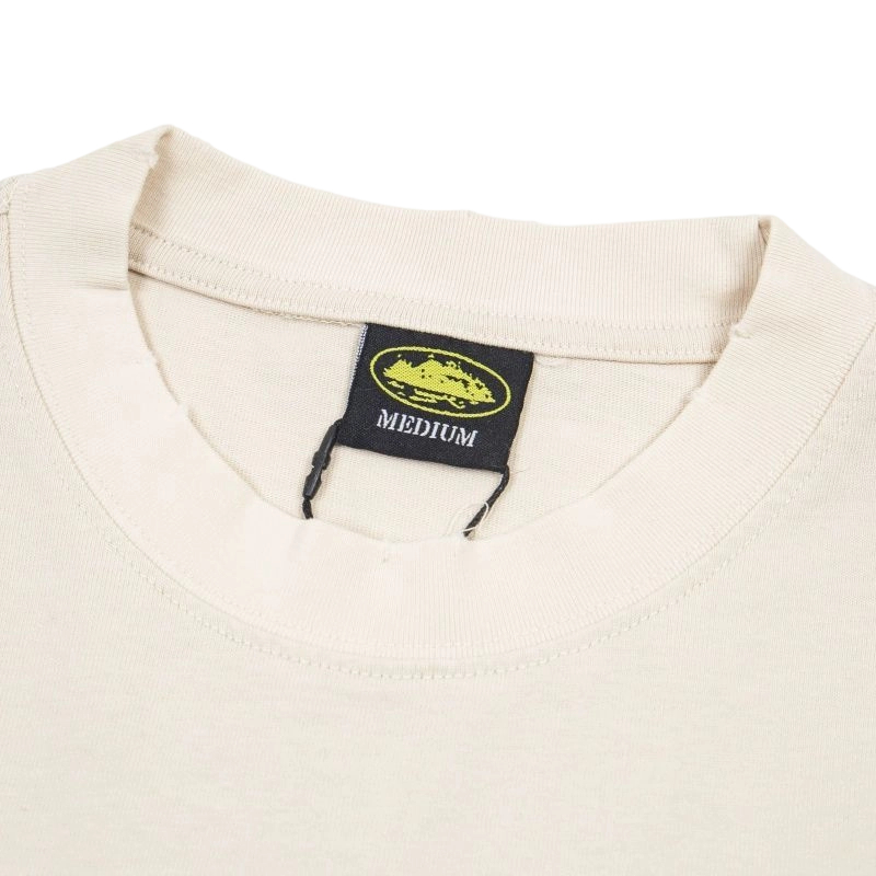 Corteiz Athletics Panther Long Sleeve Tee Beige OKZY20261567