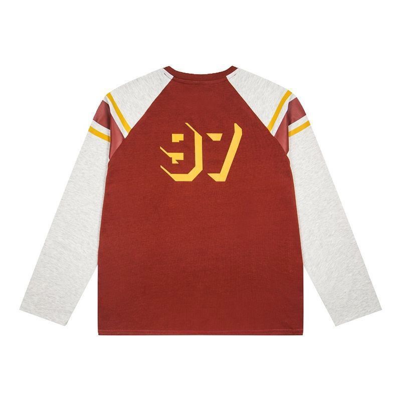 Corteiz Raglan Long Sleeve Tee Burgundy OKZY20261568