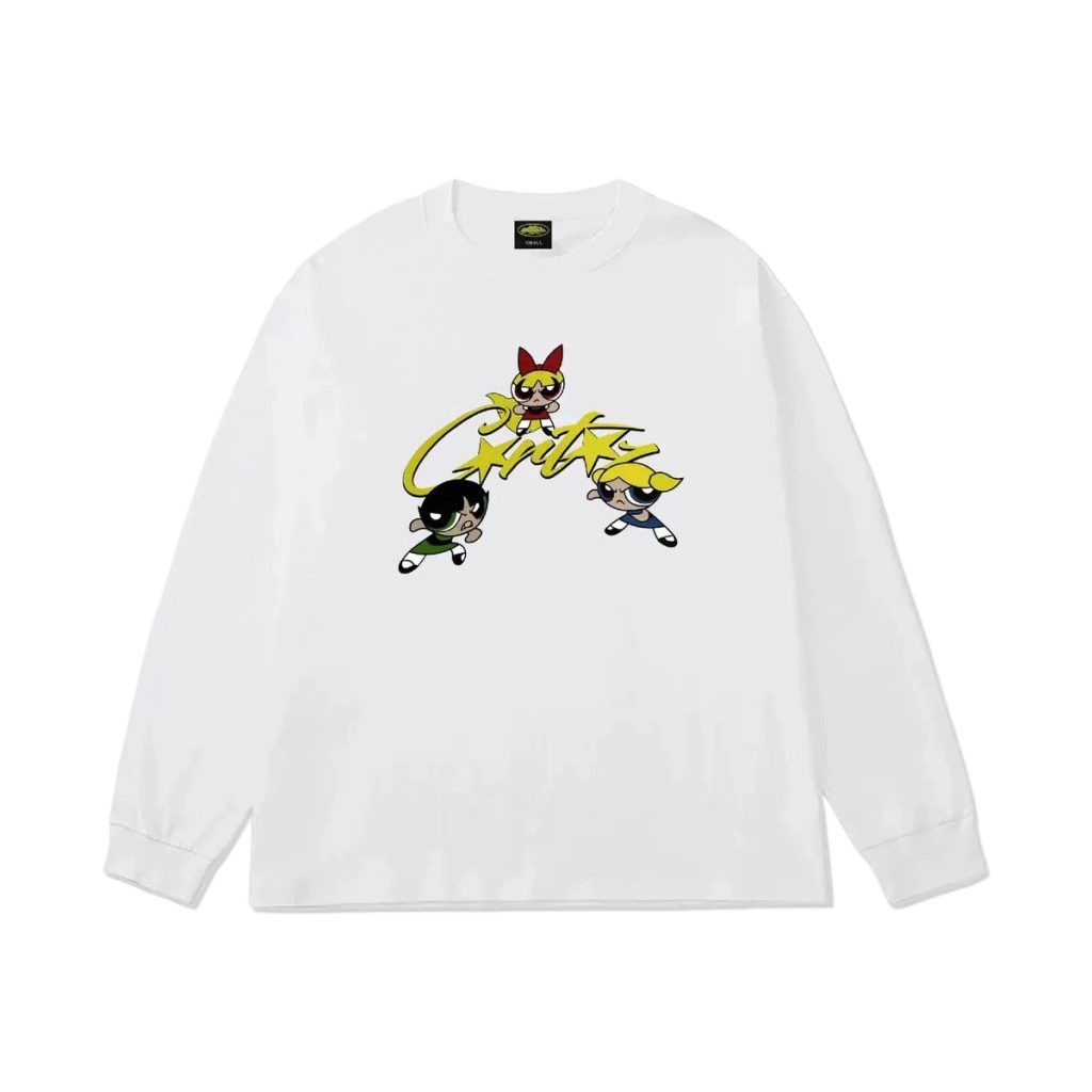 Corteiz Angel Graphic Long Sleeve Tee White/Black OKZY20261571
