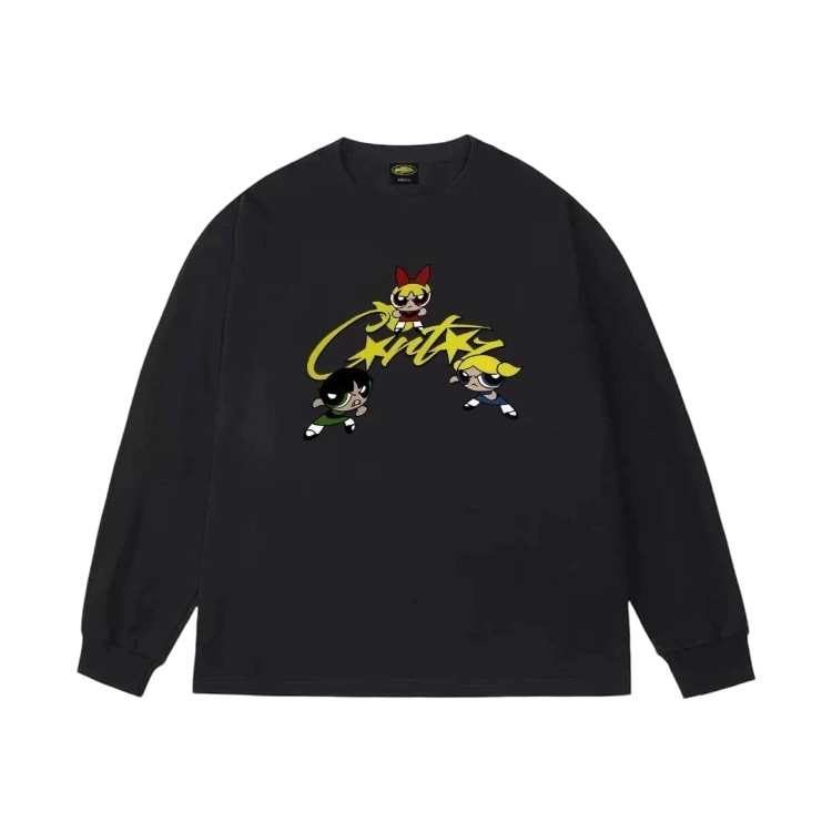 Corteiz Angel Graphic Long Sleeve Tee White/Black OKZY20261571