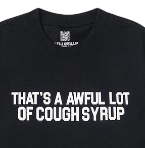 Cough Syrup Text Logo Long Sleeve Tee Black OKZY20261575
