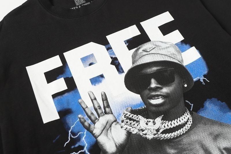 Cough Syrup Lil Double O Portrait Long Sleeve Tee Black OKZY20261576