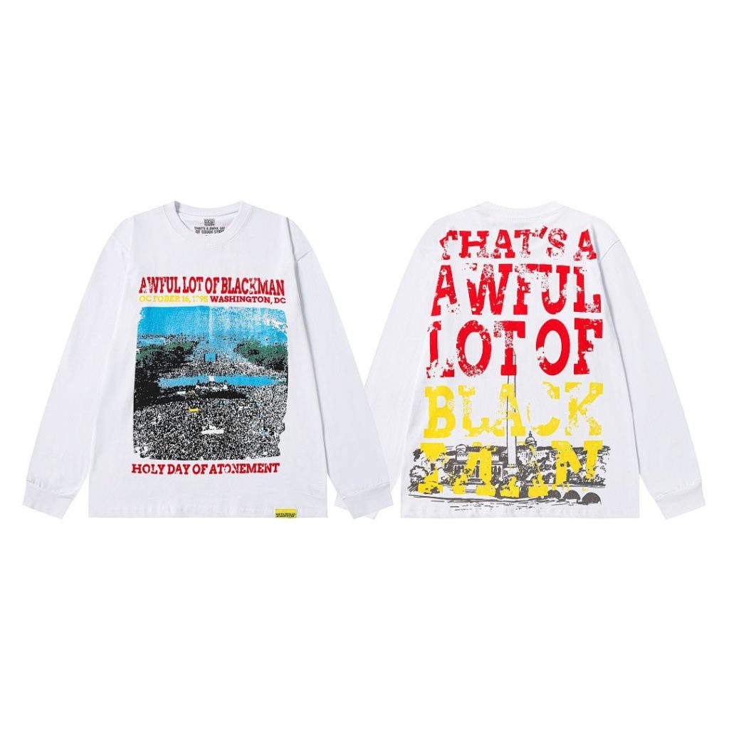 Cough Syrup Blackman Rally Graphic Long Sleeve Tee White OKZY20261578