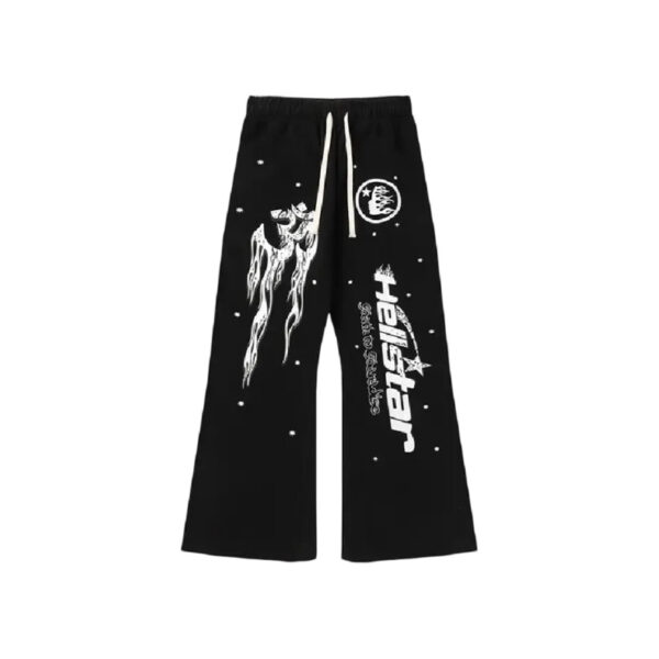 Hellstar Black Angel Graphic Flare Sweatpants OKZY2026157