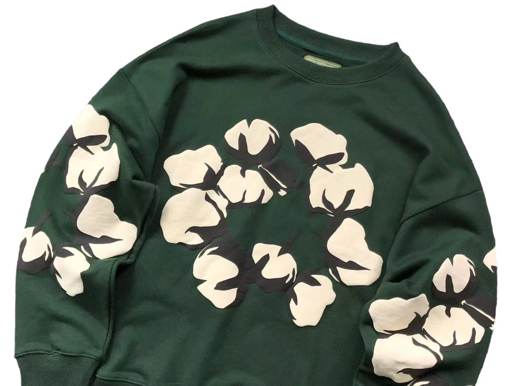Denim Tears Cotton Wreath Crewneck Sweatshirt Dark Green OKZY20261591