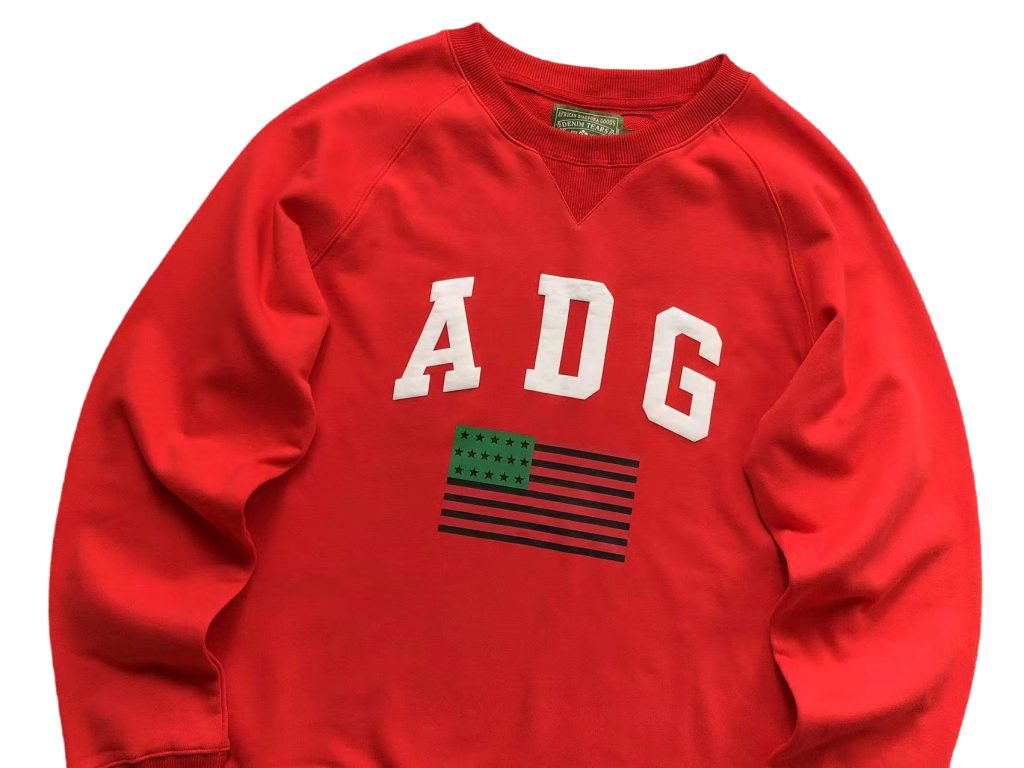 Denim Tears ADG Flag Logo Crewneck Sweatshirt Red OKZY20261597