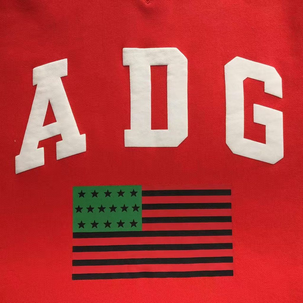 Denim Tears ADG Flag Logo Crewneck Sweatshirt Red OKZY20261597