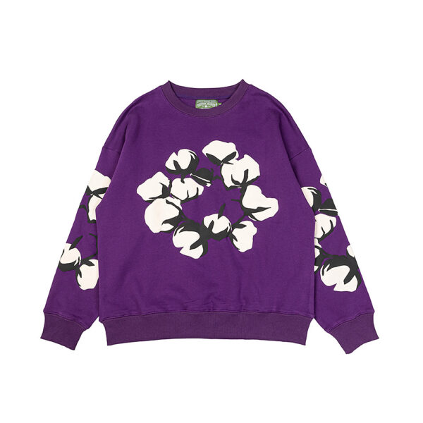 Denim Tears Cotton Wreath Crewneck Sweatshirt Purple OKZY20261598