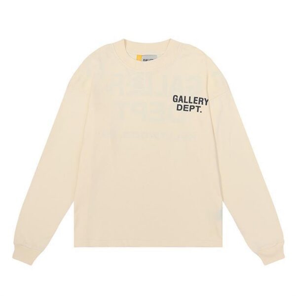 Gallery Dept Small Logo Long Sleeve Tee Cream OKZY20261608