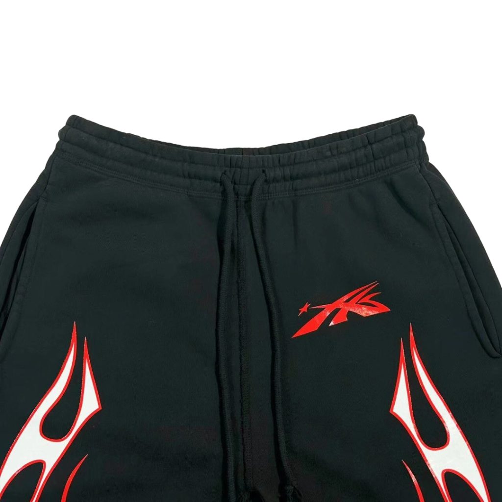 Hellstar Black Red White Flame Flare Sweatpants OKZY2026160