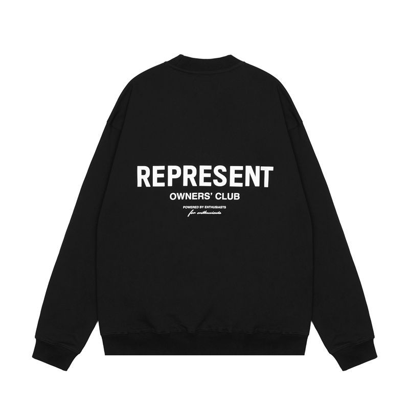 Represent Owners Club Back Print Crewneck Sweatshirt Black OKZY20261616