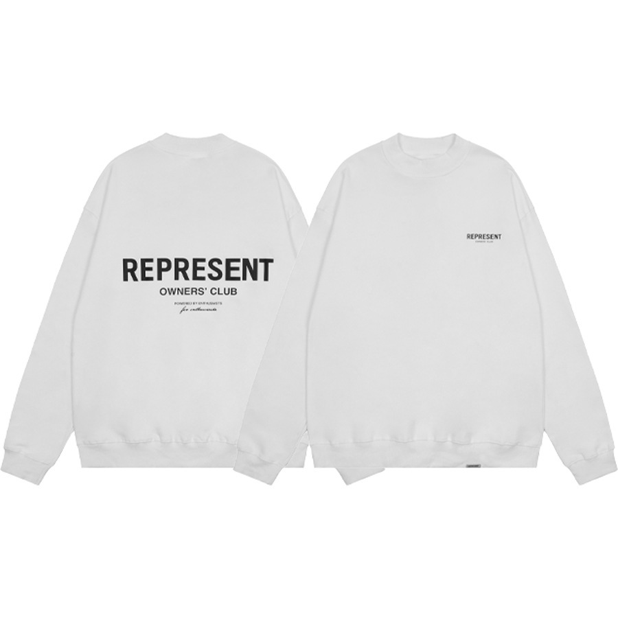 Represent Owners Club Back Print Crewneck Sweatshirt White OKZY20261617