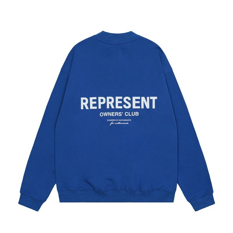 Represent Owners Club Back Print Crewneck Sweatshirt Blue OKZY20261618