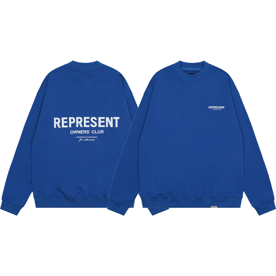 Represent Owners Club Back Print Crewneck Sweatshirt Blue OKZY20261618