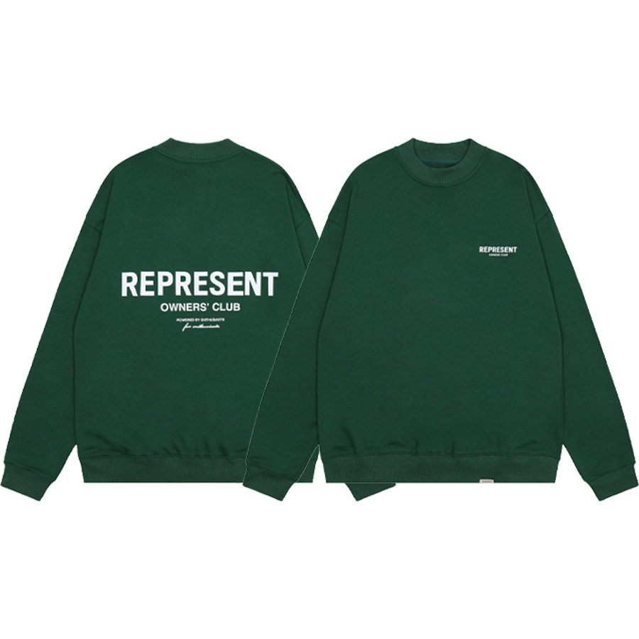Represent Owners Club Back Print Crewneck Sweatshirt Green OKZY20261619