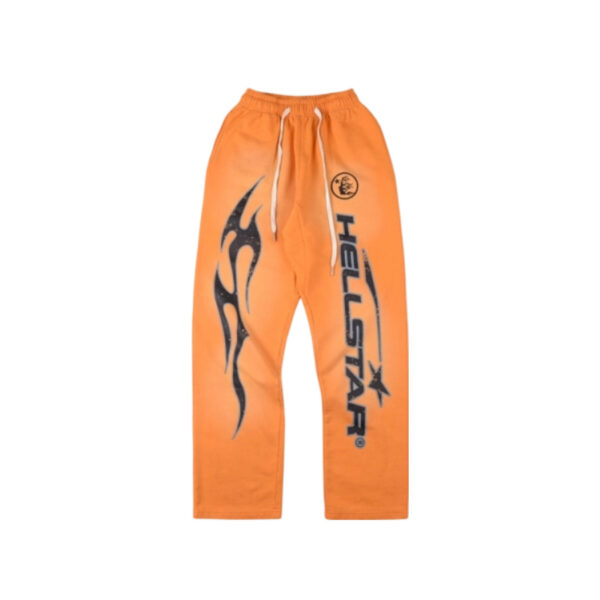 Hellstar Orange Flame Logo Straight Sweatpants OKZY2026161