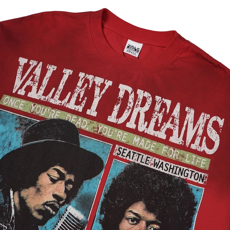 Vale Forever Jimi Hendrix Graphic Long Sleeve Tee Red OKZY20261620