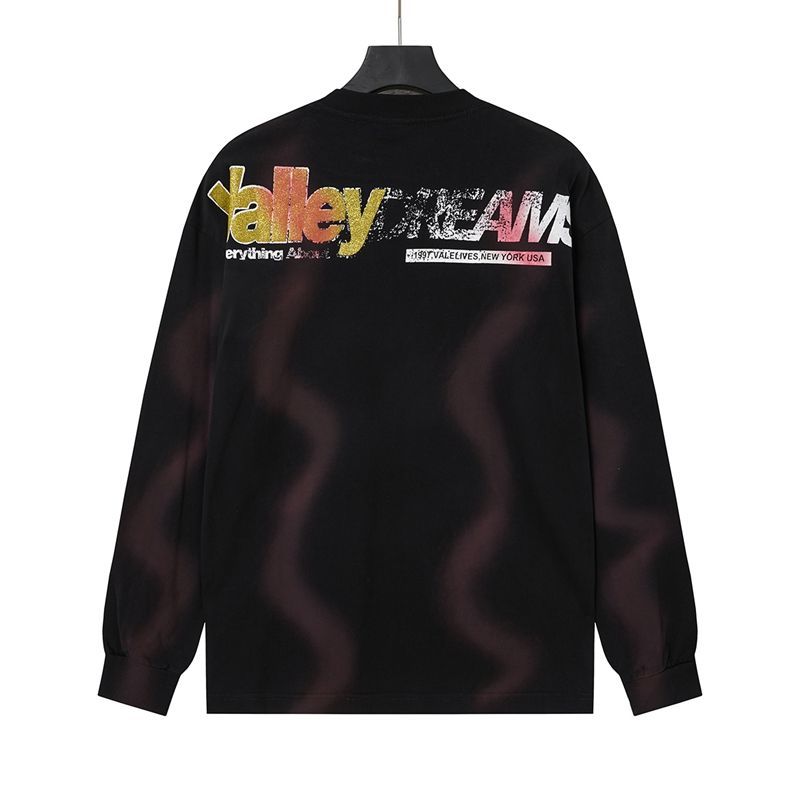 Vale Forever Love Sex Drugs Nations Graphic Long Sleeve Tee Black OKZY20261622