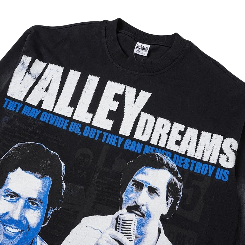 Vale Forever Pablo Escobar Graphic Long Sleeve Tee Black OKZY20261624