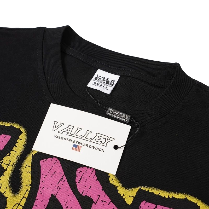 Vale Forever Soldier Bulldog Graffiti Graphic Long Sleeve Tee Black OKZY20261629