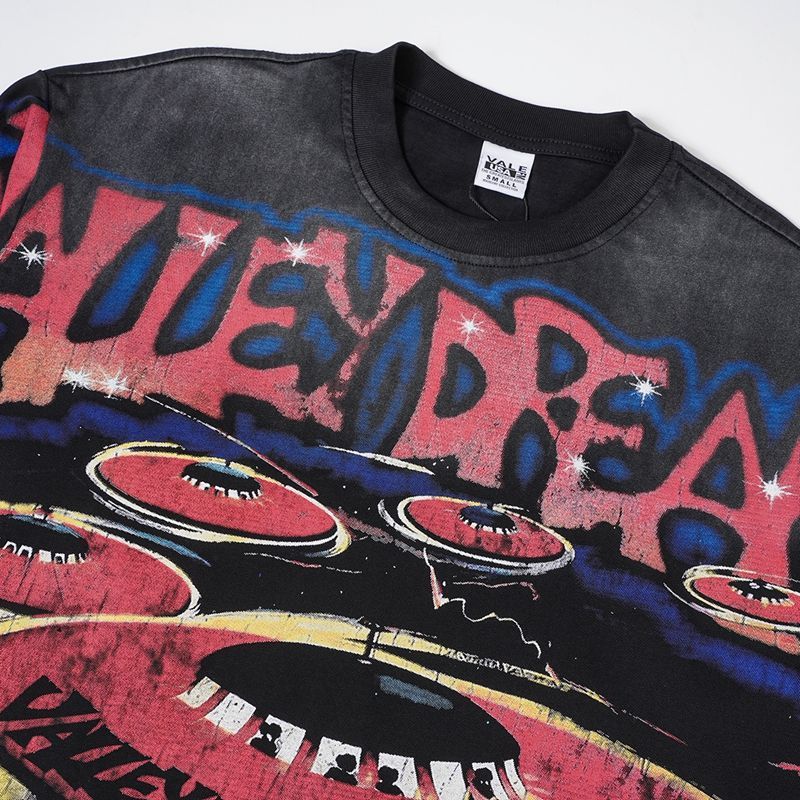 Vale Forever Valley Dreams UFO Vintage Long Sleeve Tee Black OKZY20261630