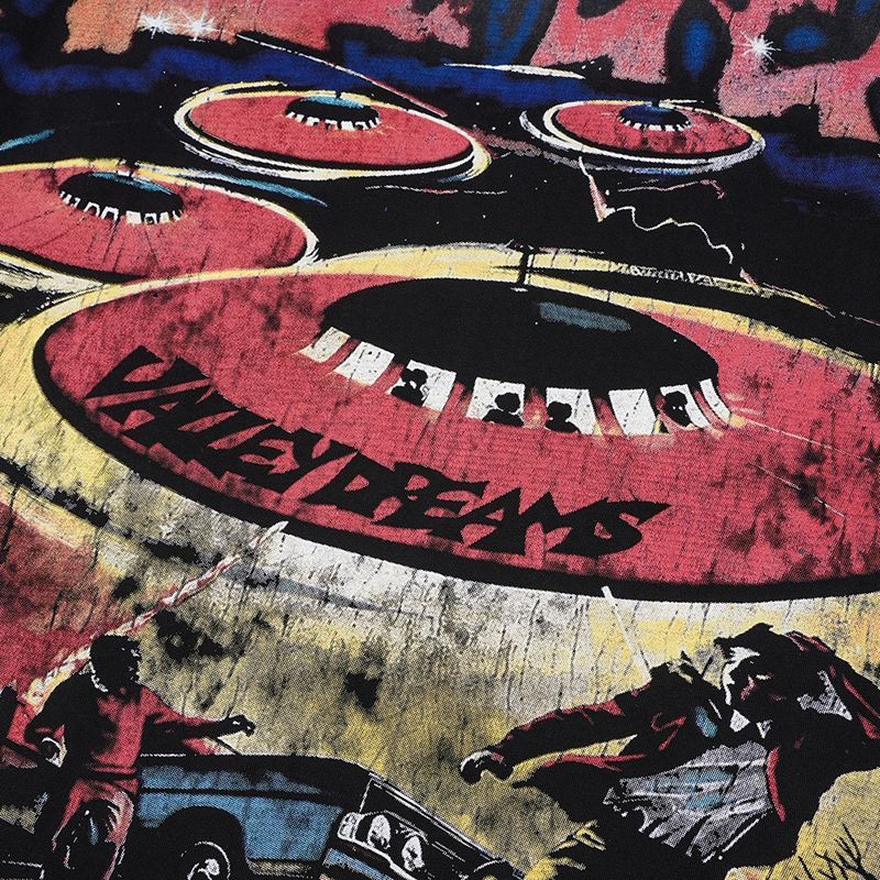 Vale Forever Valley Dreams UFO Vintage Long Sleeve Tee Black OKZY20261630
