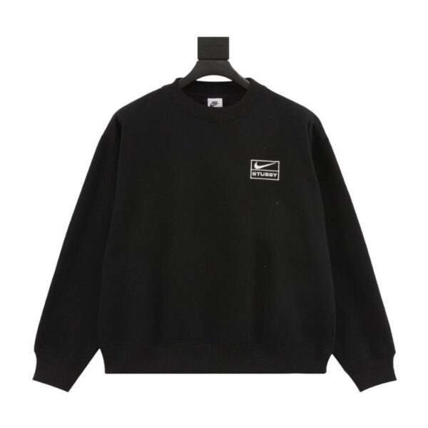 Stussy x Nike Box Logo Crewneck Sweatshirt Black OKZY20261632