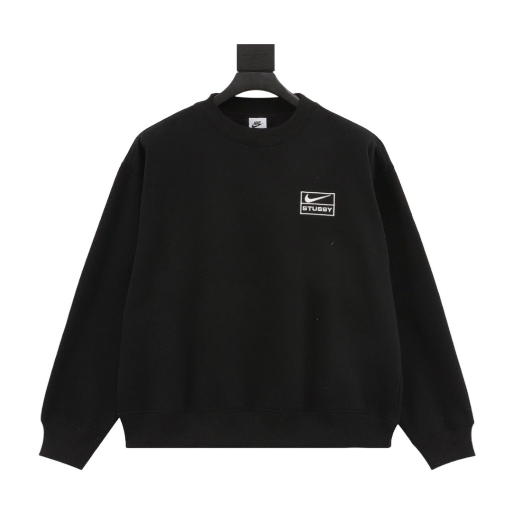 Stussy x Nike Box Logo Crewneck Sweatshirt Black OKZY20261632