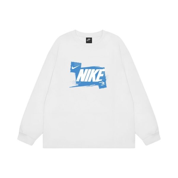 Nike Brush Stroke Logo Long Sleeve Tee White OKZY20261633