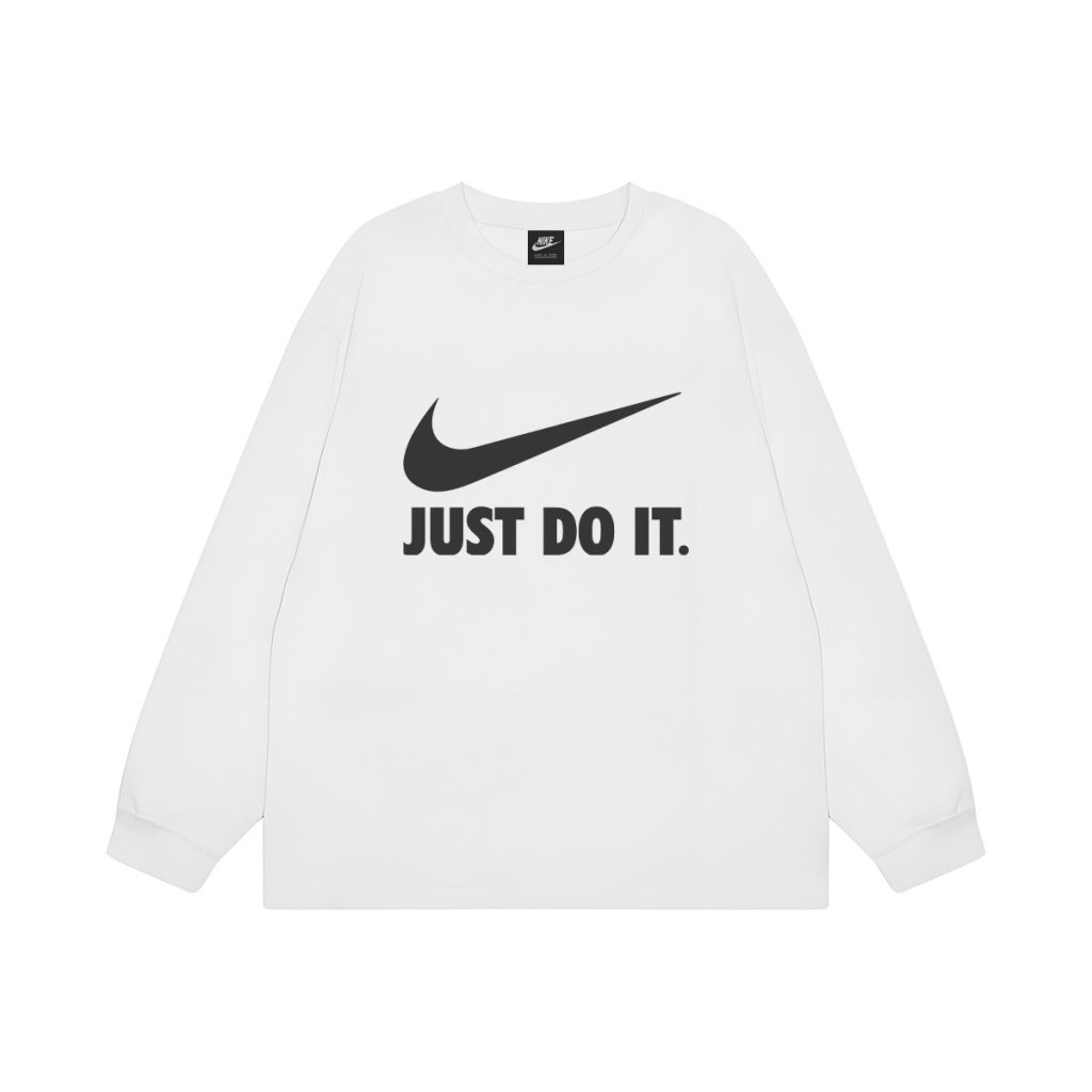 Nike Just Do It Graphic Long Sleeve Tee White OKZY20261637