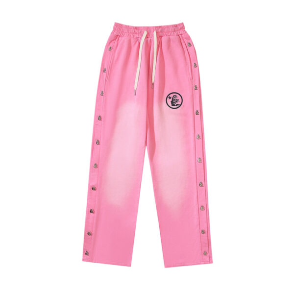Hellstar Pink Side Button Straight Sweatpants OKZY2026163
