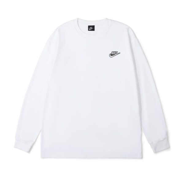 Nike Small Chest Embroidered Logo Long Sleeve Tee White OKZY20261643