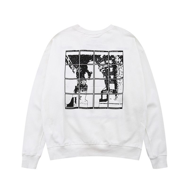 Cav Empt Grid Line Print Crewneck Sweatshirt White OKZY20261646
