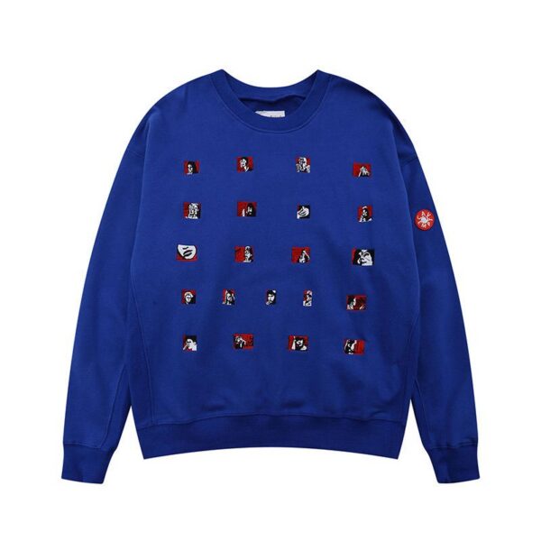 Cav Empt Mini Portrait Collage Crewneck Sweatshirt Blue OKZY20261647