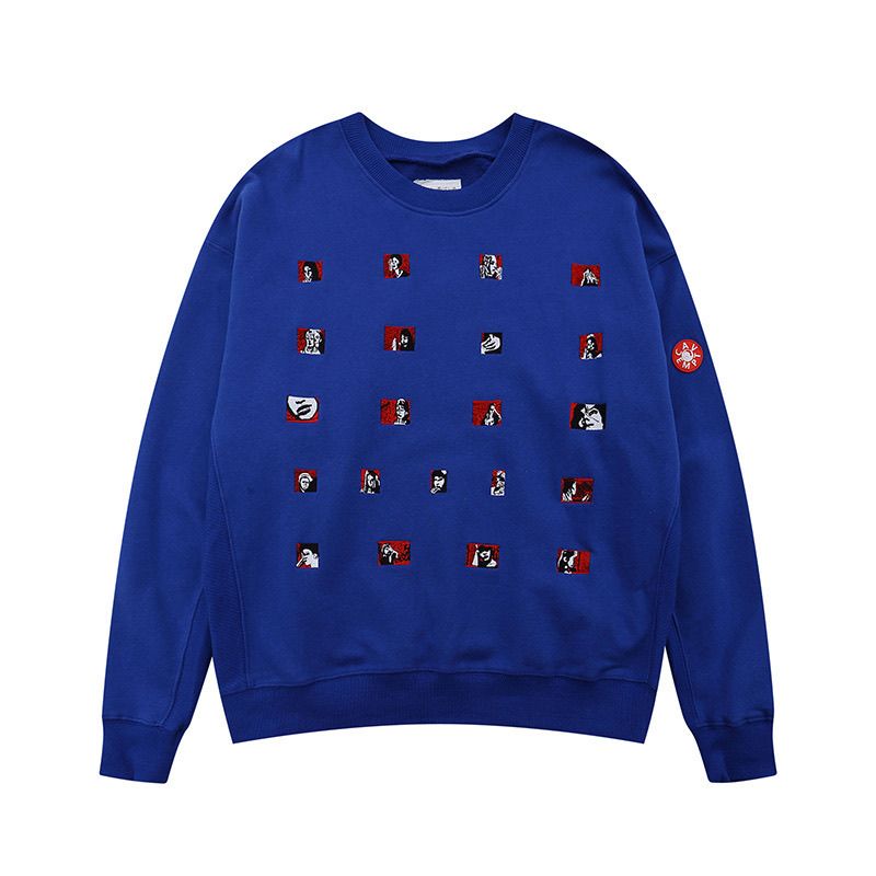 Cav Empt Mini Portrait Collage Crewneck Sweatshirt Blue OKZY20261647