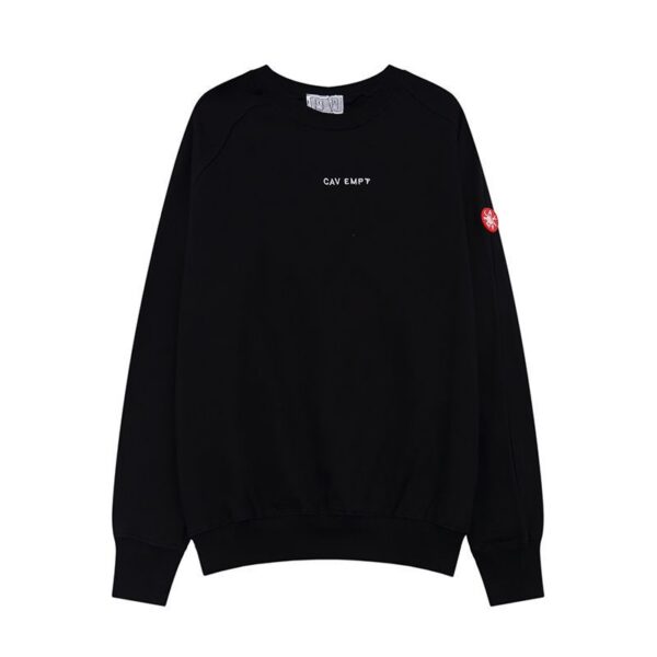 Cav Empt Sketch Line Art Back Print Crewneck Sweatshirt Black OKZY20261648