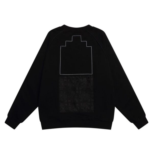 Cav Empt Geometric Outline Back Print Crewneck Sweatshirt Black OKZY20261649