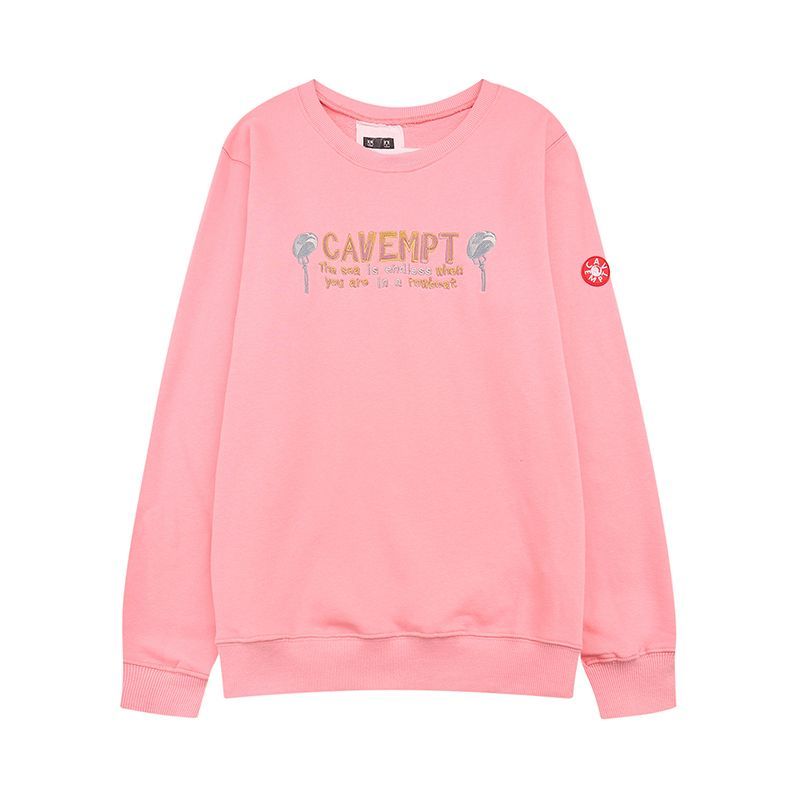 Cav Empt Letter Logo Embroidery Crewneck Sweatshirt Pink OKZY20261650