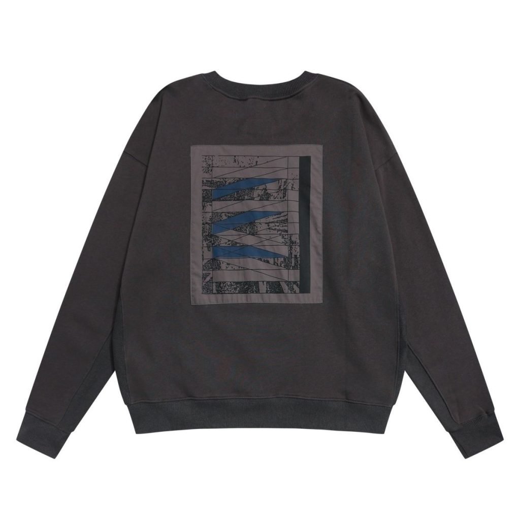 Cav Empt Distressed Patch Print Crewneck Sweatshirt Dark Grey OKZY20261652