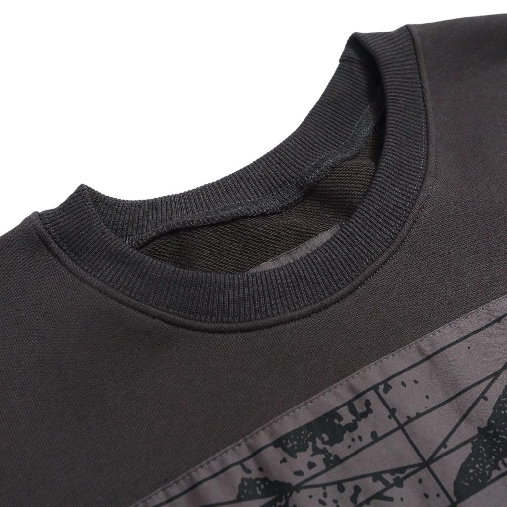 Cav Empt Distressed Patch Print Crewneck Sweatshirt Dark Grey OKZY20261652