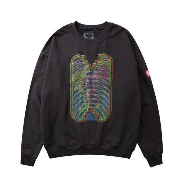 Cav Empt Skeleton Frame Graphic Crewneck Sweatshirt Black OKZY20261653